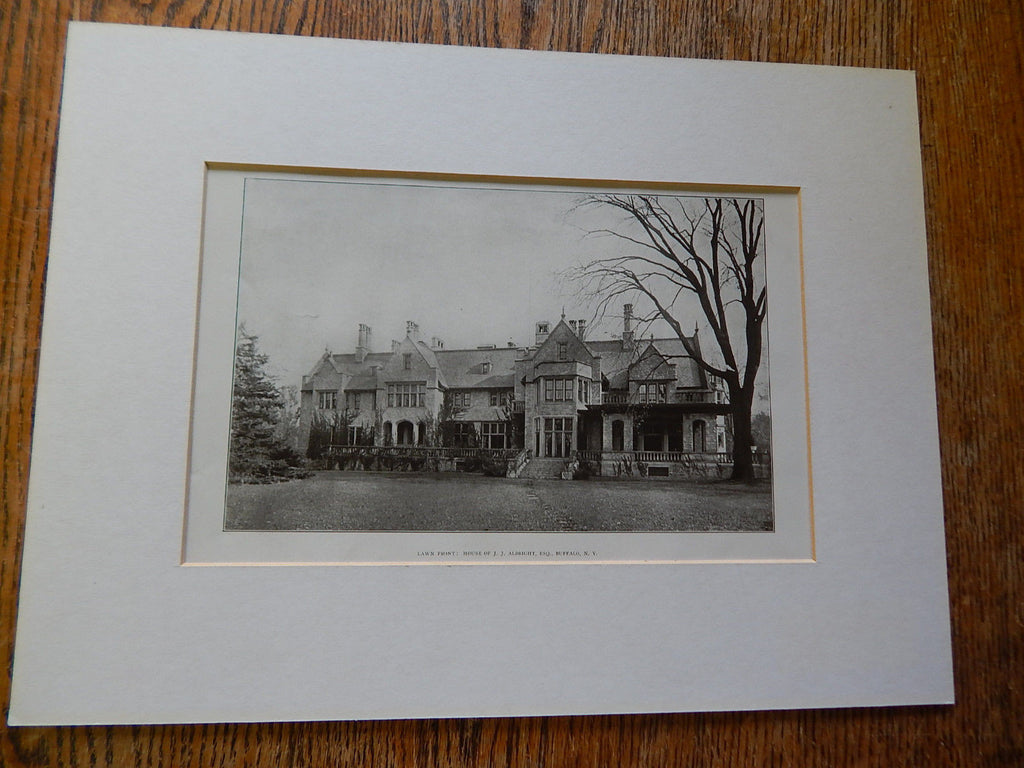 House of J.J. Albright, ESQ.,Buffalo, NY, Lithograph,1906. Green&Wicks.