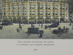 The Arcade Building, St. Louis, MO, 1918, Original Plan. T. P. Barnett and Company.