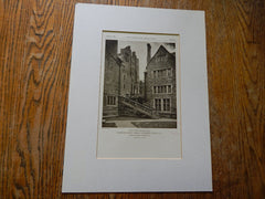Residential Halls, Cornell University, Ithaca, NY, 1928,Lithograph. Day & Klauder.