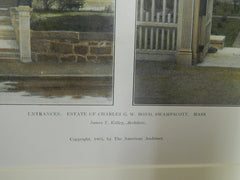 Estate of Charles G.W. Bond, Swampscott, MA, 1905. Colored Photograph. James T. Kelley.