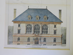 Police Station and Municipal Court B' D'C., Brookline, MA, 1901. Original Plan. J.A. Schweinfurth.