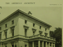Exterior of the House of E. A. Faust, Esq., St. Louis MO, 1916. Tom P. Barnett. Lithograph