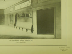 The Horace Mann School, Winnetka, IL, 1902, Lithograph.W. A. Otis
