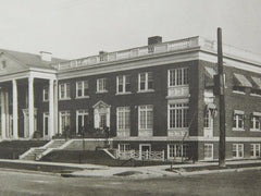 Perspective, La Salle Gardens Apartments, Detroit, MI, 1924, Lithograph. J. Philip McDonnell.