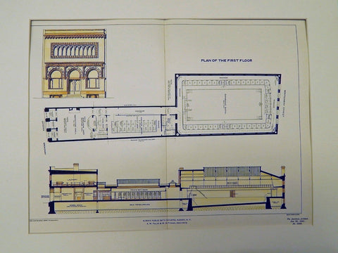 Albany Public Bath Building, Albany, New York, 1901. Original Plan. Fuller & Pitcher.