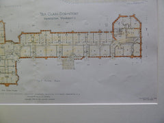 "Ten-Class" Dormitory, Princeton University, Princeton, NJ, 1906, Original Plan. Morris.
