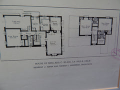 House of Miss Ada C. Black, La Jolla, CA, 1928, Lithograph. Mann&Shepard.
