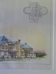 Bath House for the Southern Improvement Co., Warm Springs, VA, 1896. Orig Plan. C.H. Read, Jr.