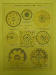 Various European Rose Windows, Bourges Cathedral, France, 1897, Original Plan.