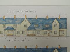 Row Numbers 1 and 6, Hilton Village, Newport News, VA, 1918, Original Plan. Francis Y. Joannes.