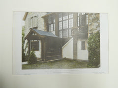 House of Mr. Clifford Wharton, Netherwood, N.J. 1908. Colored Photograph. Tracy & Swartwout.