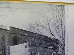 All Saints Church, Brookline, MA, 1928, Lithograph. Cram&Ferguson.