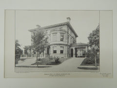 House of Mrs. A. W. Armour, Kansas City, MO, 1903, Photogravure. Van Brunt & Howe.
