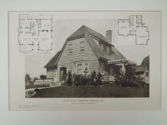House of R. C. Diebenkorn, Portland, OR, 1924, Lithograph. DeYoung & Roald.