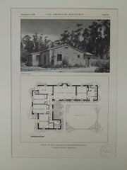 House of Dr. R. M. Moose, San Bernardino, CA, 1928, Lithograph. Witmer & Watson