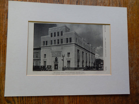 San Jacinto Trust Company Building, Houston, TX, 1928, Lithograph. Jos. W. Northrup.
