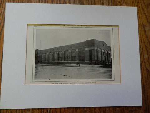 Building for Messrs. Morgan & Wright,Detroit,MI, Lithograph,1914. Kahn & Wilby.