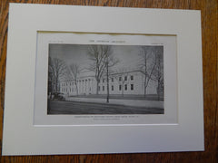 Improvements Delaware County Court House, Media, PA, Lithograph,1915. Brozer & Robb.