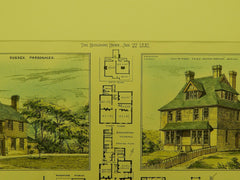 Various Parsonages, Sussex, England, 1881, Original Plan.