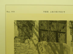 Front Entrance, Raymond Park Apartments, Evanston, IL, 1930, Lithograph. Hall, Lawrence & Ratcliffe, Inc.
