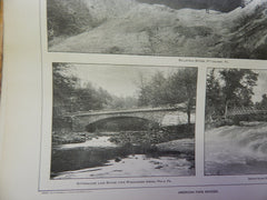 American Park Bridges, Highland, Bellefield, Rittenhse, PA/NY, 1901, Lithograph. Gilbert.