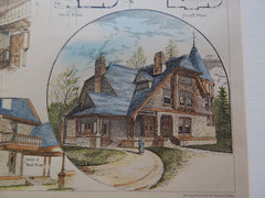 Residence of H. C. G. Bals, Indianapolis, IN, 1883, Original Plan. J.H. & A.H. Stem.