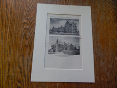 Hilldene Manor Apartment House, Ann Arbor, MI, 1928, Lithograph. McGrath & Dohmen.