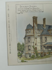 Bancroft Building, Concord, NH, 1885, Original Plan. Rand & Taylor.