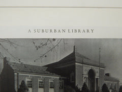 Exterior, Hagaman Memorial Library, East Haven, CT, 1929, Lithograph. Davis & Walldorff.