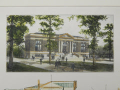 Library, Furman University, Greenville, SC, 1906, Original Plan. Frank E. Perkins.