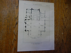 All Saints Church, Brookline, MA, 1928, Lithograph. Cram&Ferguson.