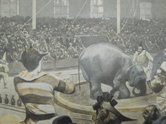 A Matinee at Barnum's Circus soon after Barnum's Death, 1891, Hand-Colored Scene.