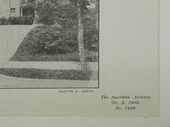 House of Mrs. A. W. Armour, Kansas City, MO, 1903, Photogravure. Van Brunt & Howe.