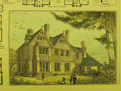 Various Parsonages, Sussex, England, 1881, Original Plan.