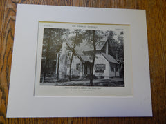 House of Robert H. Johnson,ESQ., Waban, MA, Lithograph,1914. Kellogg.