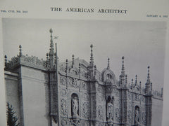 Panama-Pacific International Exposition, Entrance, 1915, Lithograph. Bliss & Faville.