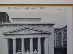 First National Bank,Stark & 5th Street, Portland, OR, 1918, Lithograph. Coolidge & Carlson.