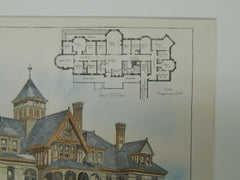 Bancroft Building, Concord, NH, 1885, Original Plan. Rand & Taylor.