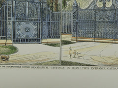 Two Entrance Gates: Coalbrookdale Company in Coalbrookdale, England, 1882. Maurice B. Adams