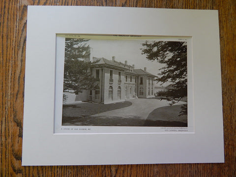 House At Bar Harbor,Maine, 1910, Lithograph. Guy Lowell.