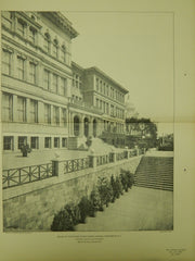 Detail of the Rhode Island Normal School, Providence, RI, 1902, Lithograph.  Martin & Hall