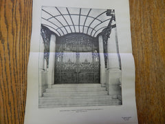 Front Door:House of Clark Estate,Riverside Dr., NY, 1901, Lithograph. Flagg.