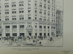 The Monks Building, 31 & 35 Congress St., Boston, MA, 1903, Original Plan. Peabody & Stearns.