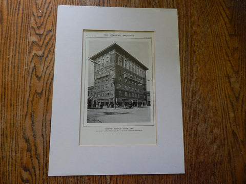 Masonic Temple, Salem,OR, Lithograph,1914. Lawrence & Holford.