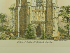 South Porch and Belfry, St. Michael's Church, Beccles, England, 1881.