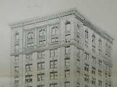 The Monks Building, 31 & 35 Congress St., Boston, MA, 1903, Original Plan. Peabody & Stearns.