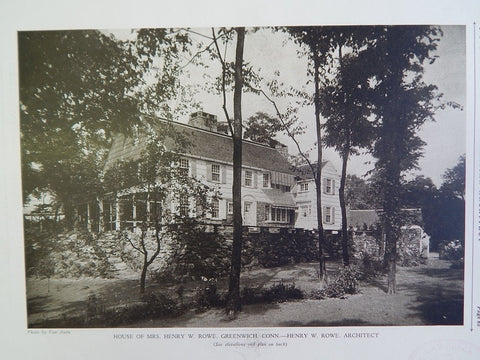 House of Mrs. Henry W. Rowe, Greenwich, CT, 1928, Lithograph