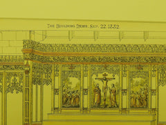 Chancel at St. Mary Le Tower, Ipswich, England, 1882. Somers Clarke, Jr. & J. T. Micklelhwaite