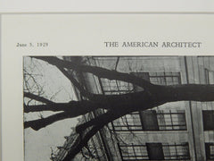 Exterior, Catholic High School, Brooklyn, NY, 1929, Lithograph. Robert J. Reilly.