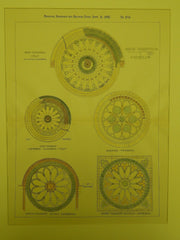 Various European Rose Windows, Bari Cathedral, Italy, 1897, Original Plan.